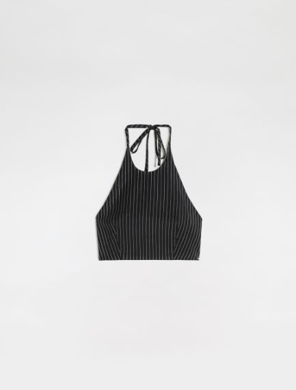 Cropped halterneck top