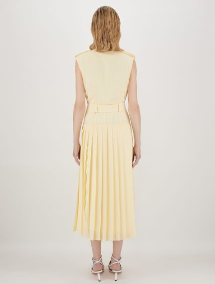 Reversible dress in light viscose cady