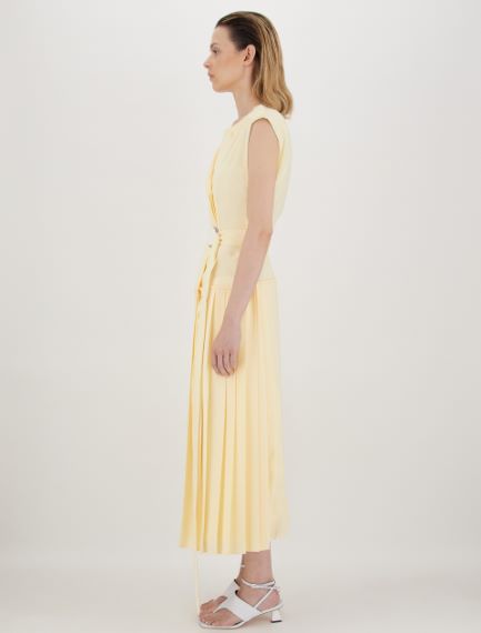 Reversible dress in light viscose cady
