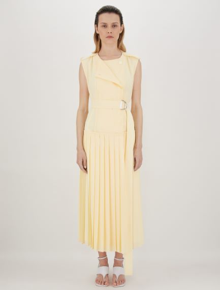 Reversible dress in light viscose cady