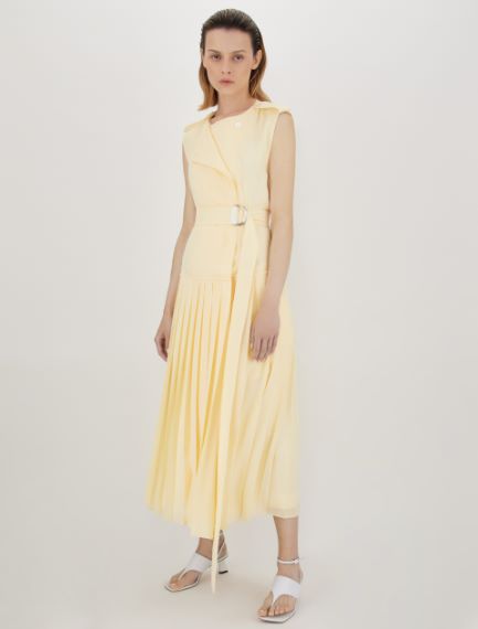 Reversible dress in light viscose cady