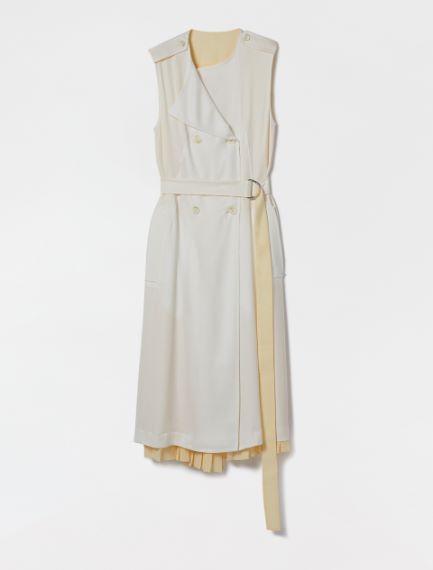 Reversible dress in light viscose cady