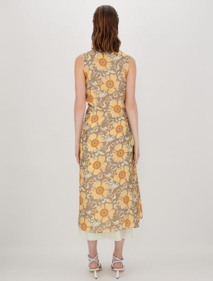 Reversible dress in organic cotton voile