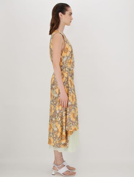 Reversible dress in organic cotton voile