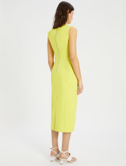 Stretch cotton gabardine dress