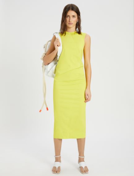 Stretch cotton gabardine dress