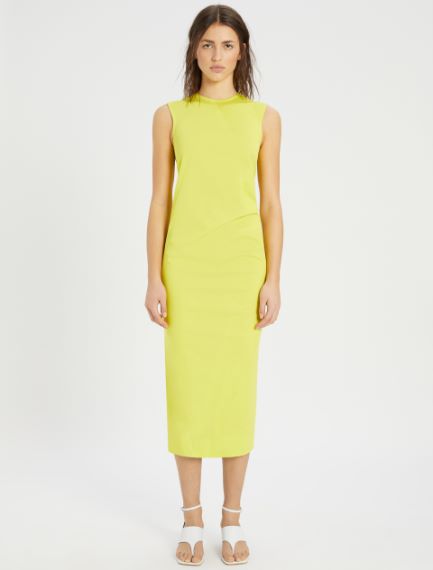 Stretch cotton gabardine dress