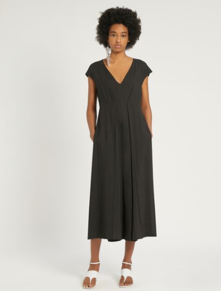 Viscose and ramie dress