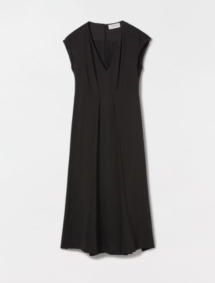 Viscose and ramie dress