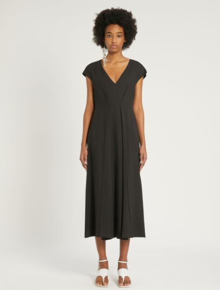 Viscose and ramie dress