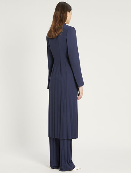 Double-breasted pleated dress