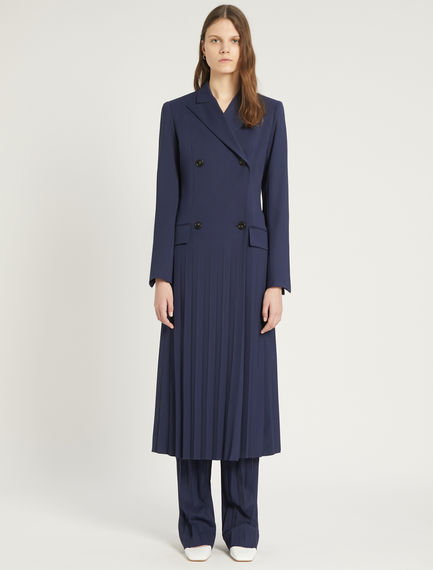 Double-breasted pleated dress