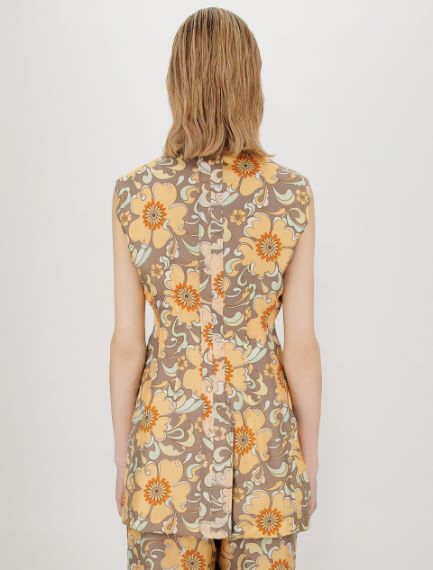 Gilet reversibile in gabardina