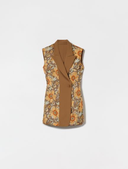Gilet reversibile in gabardina