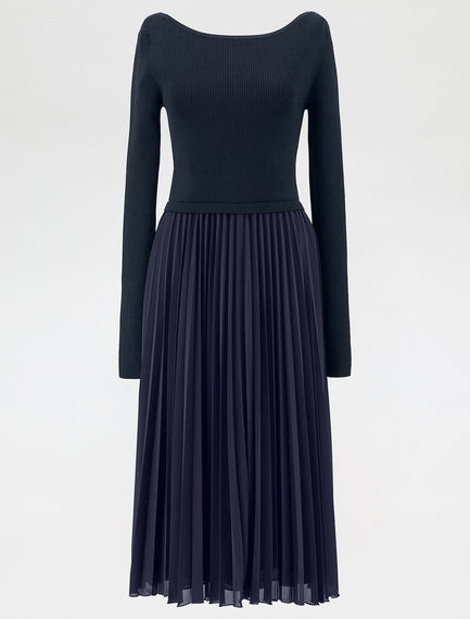 Pleated skirt dress