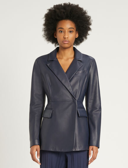 Nappa leather blazer