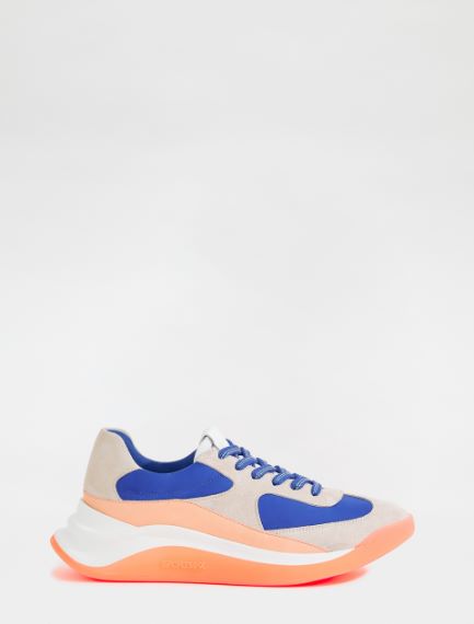 Sneaker in pelle e nylon