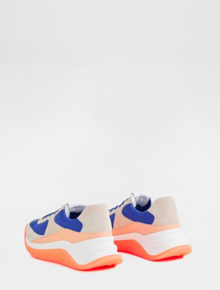 Sneaker in pelle e nylon