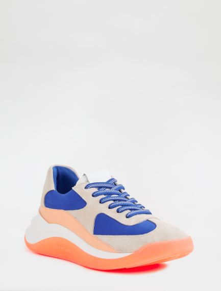 Sneaker in pelle e nylon