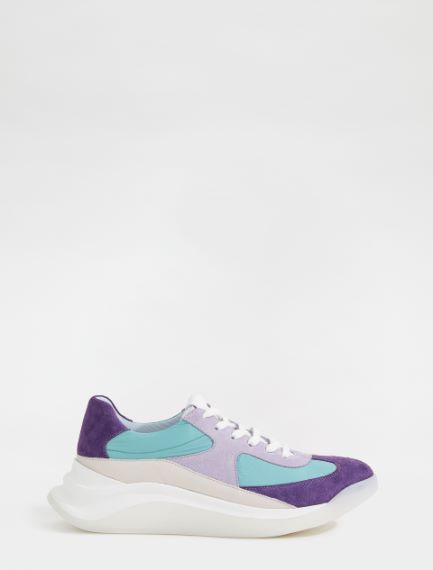 Sneaker in pelle e nylon
