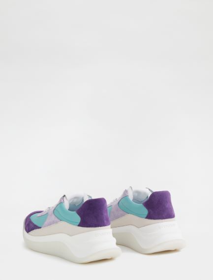 Sneaker in pelle e nylon