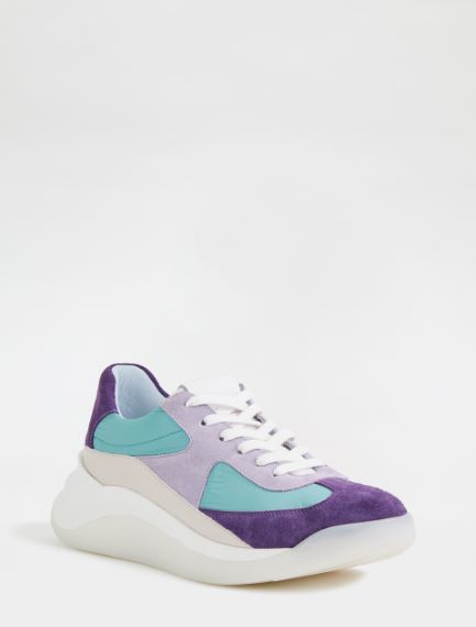 Sneaker in pelle e nylon