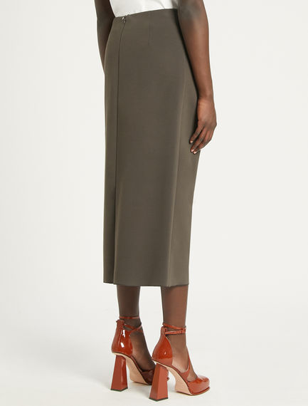 Draped midi skirt