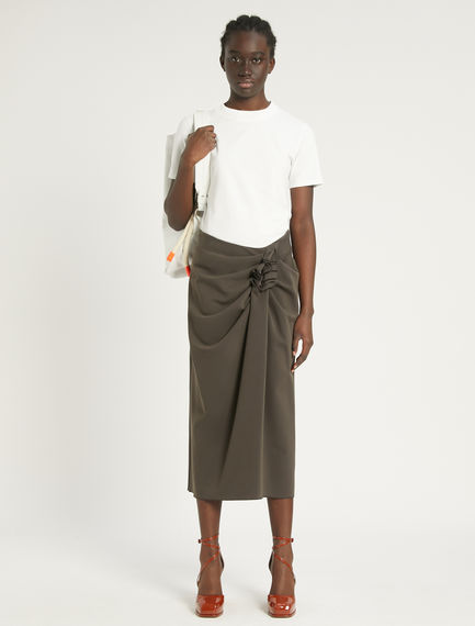 Draped midi skirt