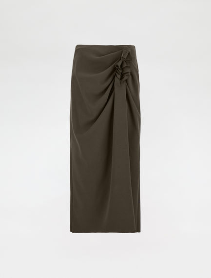 Draped midi skirt