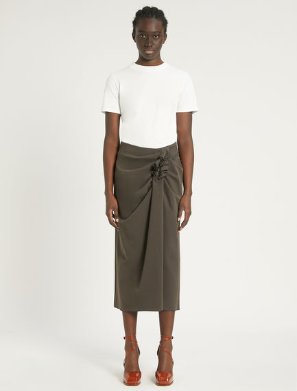 Draped midi skirt