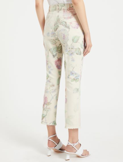 Rose-print trousers