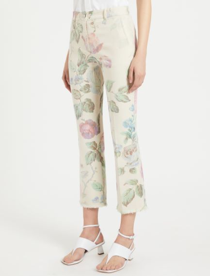 Rose-print trousers