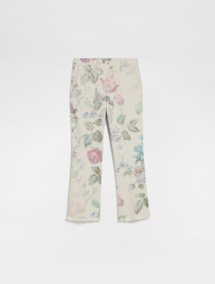 Rose-print trousers