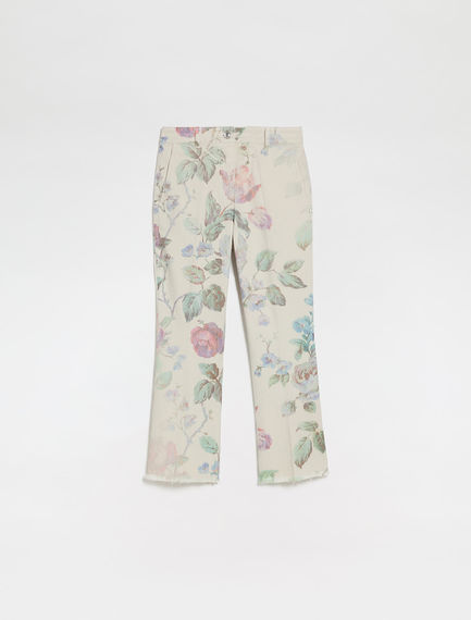 Rose-print trousers