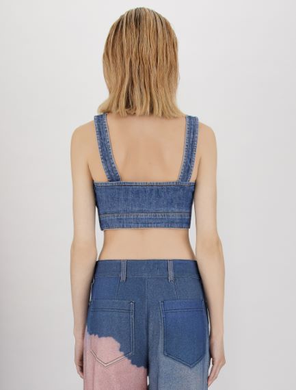 Stretch denim top