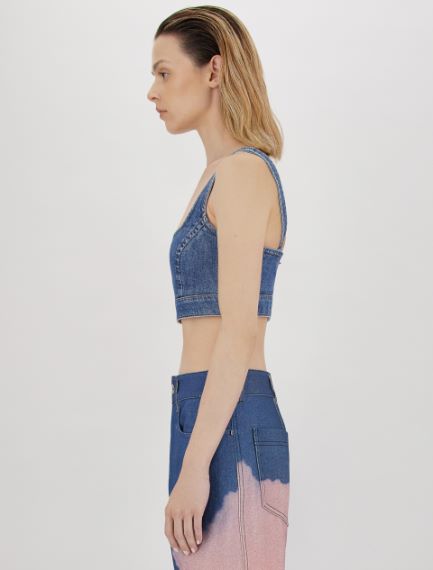 Stretch denim top