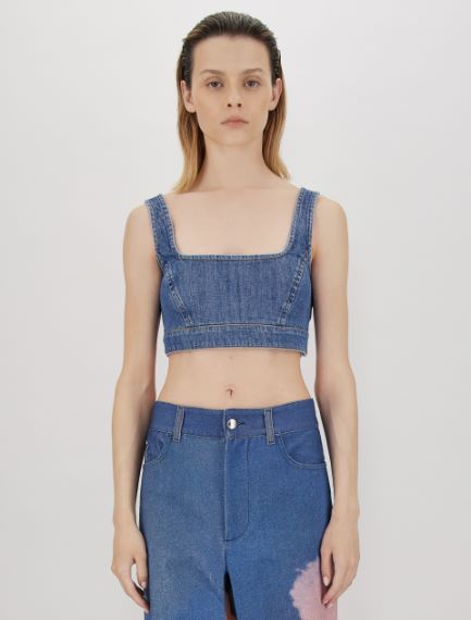 Stretch denim top