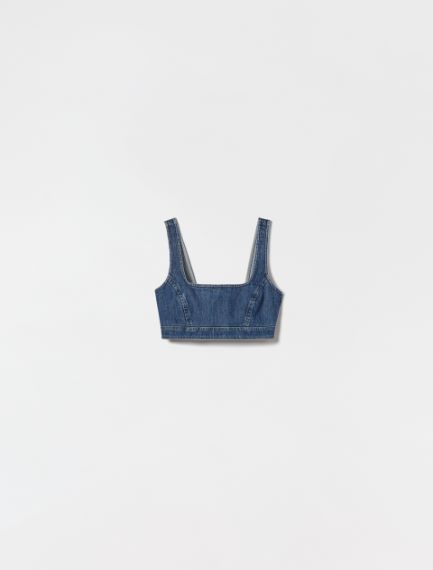 Stretch denim top
