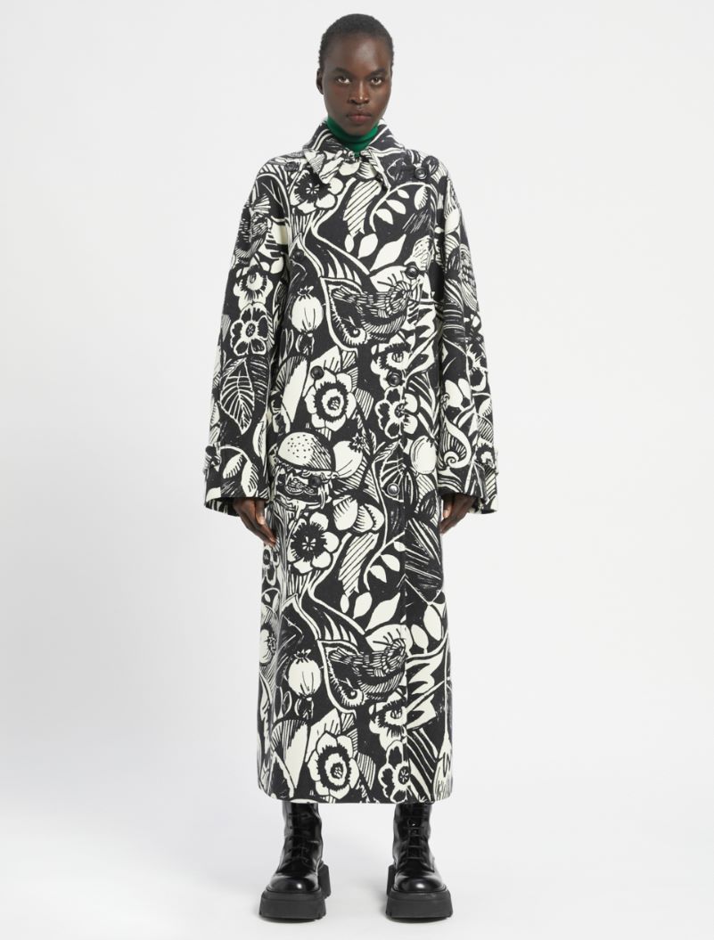 oversized black wool coat