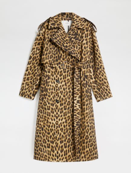 Printed trench coat