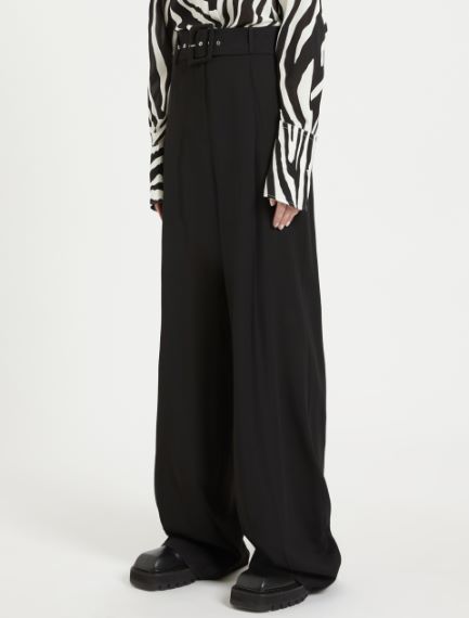 Wide belted trousers