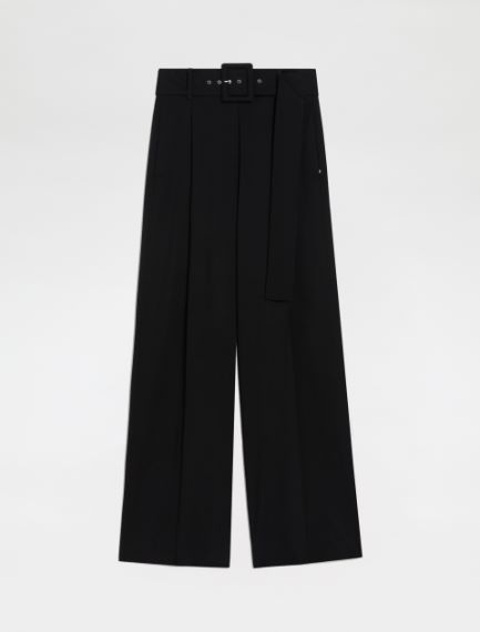 Wide belted trousers