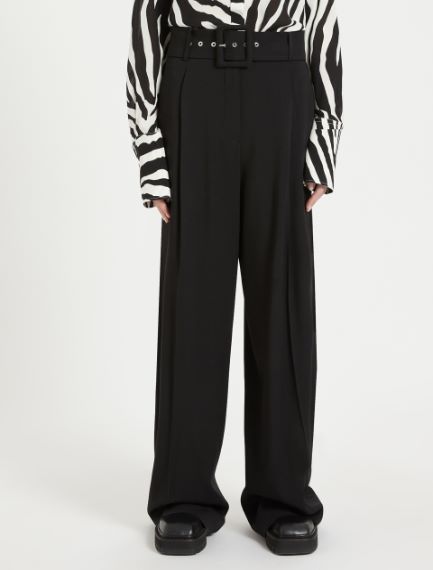 Wide belted trousers