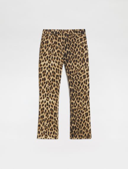 Animal-print trousers