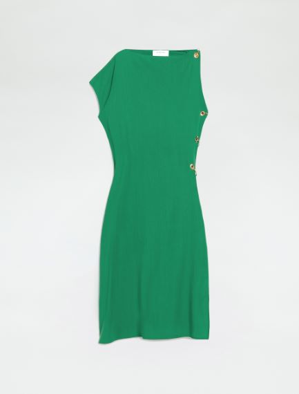 Sleeveless dress with eyelet and piercing detail