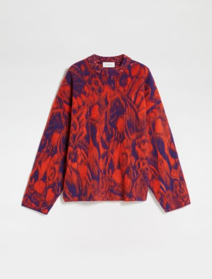 Maglia boxy in lana jacquard