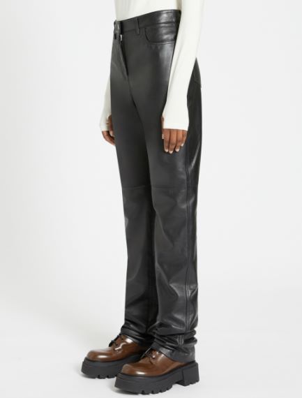Pantalone 5 tasche in nappa