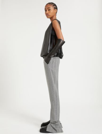 Sleeveless Nappa leather top