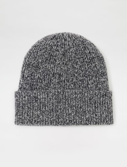 Mouliné cashmere-blend beanie hat