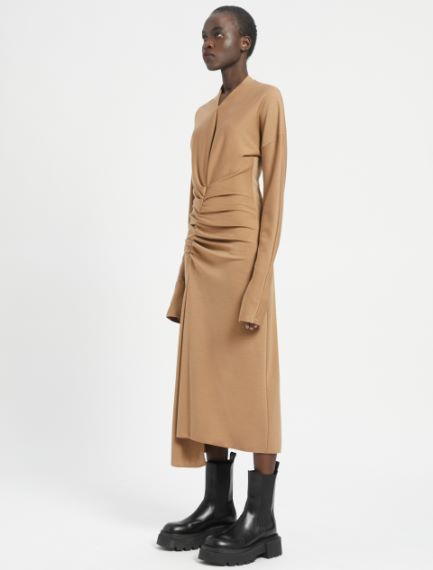 Gathered jersey dress